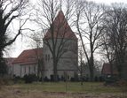 Südansicht der Kirche Seehausen im Winter
