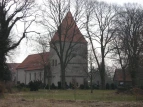 Südansicht der Kirche Seehausen im Winter