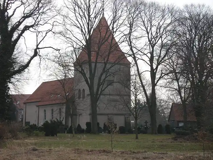 S&uuml;dansicht der Kirche Seehausen im Winter